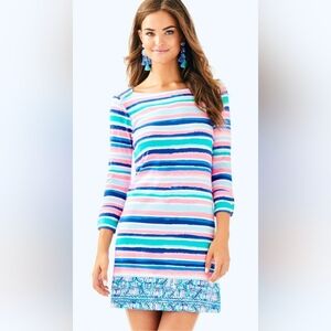 Lilly Pulitzer Upf+ Shopie Multi Sandy Shell StripeDress New With Out Tags Small